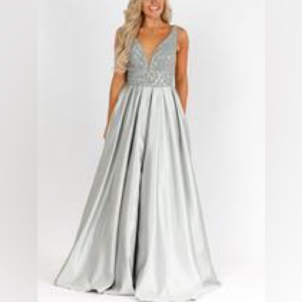 Vienna Prom Silver Gown
